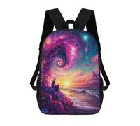 sinyumoney Sacs À Dos De 17 Pouces Fantasy Sunset Serenity Sac D'école Imprimé En 3D Pour Garçons (primaire Et Collège)