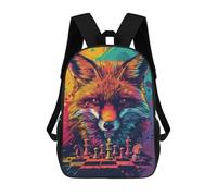 sinyumoney Sacs À Dos De 17 Pouces Fox Chess Strategy Art Print Sac D'école Imprimé En 3D Pour Garçons (primaire Et Collège)
