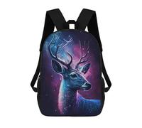 sinyumoney Sacs À Dos De 17 Pouces Galactic Deer Art Print-2 Sac D'école Imprimé En 3D Pour Garçons (primaire Et Collège)