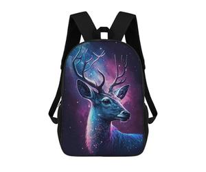 sinyumoney Sacs À Dos De 17 Pouces Galactic Deer Art Print-2 Sac D'école Imprimé En 3D Pour Garçons (primaire Et Collège)
