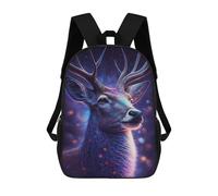 sinyumoney Sacs À Dos De 17 Pouces Galactic Deer Portrait-9 Sac D'école Imprimé En 3D Pour Garçons (primaire Et Collège)