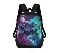 sinyumoney Sacs À Dos De 17 Pouces Galactic Gaming Controller Art Print Sac D'école Imprimé En 3D Pour Garçons (primaire Et Collège)