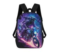 sinyumoney Sacs À Dos De 17 Pouces Galactic Motorcycle Adventure -1 Sac D'école Imprimé En 3D Pour Garçons (primaire Et Collège)