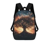 sinyumoney Sacs À Dos De 17 Pouces Galactic Tree of Life Sac D'école Imprimé En 3D Pour Garçons (primaire Et Collège)