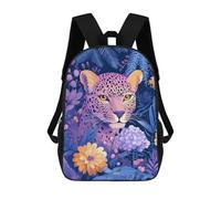 sinyumoney Sacs À Dos De 17 Pouces Jungle Leopard Flowers Sac D'école Imprimé En 3D Pour Garçons (primaire Et Collège)