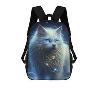 sinyumoney Sacs À Dos De 17 Pouces Magical Fantasy Cat Art Print Sac D'école Imprimé En 3D Pour Garçons (primaire Et Collège)