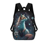 sinyumoney Sacs À Dos De 17 Pouces Magical Fox in Starry Night Sac D'école Imprimé En 3D Pour Garçons (primaire Et Collège)