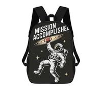sinyumoney Sacs À Dos De 17 Pouces Mission Accomplished Astronaut Football in Space Sac D'école Imprimé En 3D Pour Garçons (primaire Et Collège)