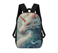 sinyumoney Sacs À Dos De 17 Pouces Mythical Sea Dragon Artwork Sac D'école Imprimé En 3D Pour Garçons (primaire Et Collège)