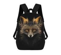 sinyumoney Sacs À Dos De 17 Pouces Raccoon Black Gold Sac D'école Imprimé En 3D Pour Garçons (primaire Et Collège)