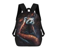 sinyumoney Sacs À Dos De 17 Pouces Red Panda in Space -5 Sac D'école Imprimé En 3D Pour Garçons (primaire Et Collège)