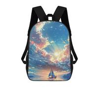 sinyumoney Sacs À Dos De 17 Pouces Sailboat Sunset Ocean Sac D'école Imprimé En 3D Pour Garçons (primaire Et Collège)