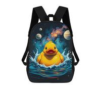 sinyumoney Sacs À Dos De 17 Pouces Space Rubber Duck Sac D'école Imprimé En 3D Pour Garçons (primaire Et Collège)