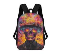 sinyumoney Sacs À Dos De 17 Pouces Steampunk Skull Art Print Sac D'école Imprimé En 3D Pour Garçons (primaire Et Collège)