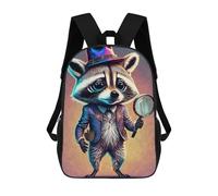 sinyumoney Sacs À Dos Detective Raccoon Sac À Dos Scolaire Pour Enfants, Sac D'école Imprimé En 3D Pour Garçons, Élèves Du Primaire Et Du Collège 17inch