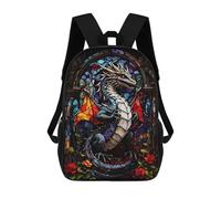 sinyumoney Sacs À Dos Draconian Dragon Abstract Sac À Dos Scolaire Pour Enfants, Sac D'école Imprimé En 3D Pour Garçons, Élèves Du Primaire Et Du Collège 17inch