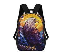 sinyumoney Sacs À Dos Eagle Stained Glass Sac À Dos Scolaire Pour Enfants, Sac D'école Imprimé En 3D Pour Garçons, Élèves Du Primaire Et Du Collège 17inch