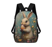 sinyumoney Sacs À Dos Easter Bunny with Egg Sac À Dos Scolaire Pour Enfants, Sac D'école Imprimé En 3D Pour Garçons, Élèves Du Primaire Et Du Collège 17inch