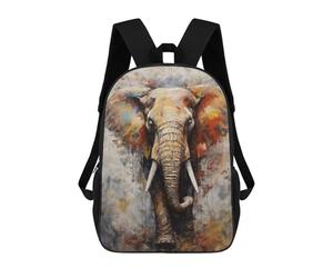 sinyumoney Sacs À Dos Elephant Walking in Paint Sac À Dos Scolaire Pour Enfants, Sac D'école Imprimé En 3D Pour Garçons, Élèves Du Primaire Et Du Collège 17inch