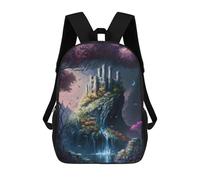 sinyumoney Sacs À Dos Enchanted Castle in The Mist Sac À Dos Scolaire Pour Enfants, Sac D'école Imprimé En 3D Pour Garçons, Élèves Du Primaire Et Du Collège 17inch