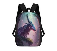sinyumoney Sacs À Dos Enchanted Forest Dragon Sac À Dos Scolaire Pour Enfants, Sac D'école Imprimé En 3D Pour Garçons, Élèves Du Primaire Et Du Collège 17inch