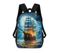 sinyumoney Sacs À Dos Fantasy Ship Sac À Dos Scolaire Pour Enfants, Sac D'école Imprimé En 3D Pour Garçons, Élèves Du Primaire Et Du Collège 17inch
