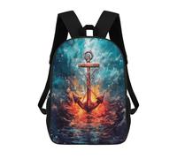 sinyumoney Sacs À Dos Fire Anchor Sac À Dos Scolaire Pour Enfants, Sac D'école Imprimé En 3D Pour Garçons, Élèves Du Primaire Et Du Collège 17inch