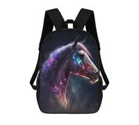 sinyumoney Sacs À Dos Galactic Horse Portrait -1 Sac À Dos Scolaire Pour Enfants, Sac D'école Imprimé En 3D Pour Garçons, Élèves Du Primaire Et Du Collège 17inch