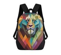 sinyumoney Sacs À Dos Geometric Lion Sac À Dos Scolaire Pour Enfants, Sac D'école Imprimé En 3D Pour Garçons, Élèves Du Primaire Et Du Collège 17inch