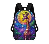 sinyumoney Sacs À Dos Giraffe Colorful Stained Sac À Dos Scolaire Pour Enfants, Sac D'école Imprimé En 3D Pour Garçons, Élèves Du Primaire Et Du Collège 17inch