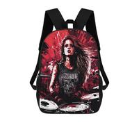 sinyumoney Sacs À Dos Girl Playing Drums Sac À Dos Scolaire Pour Enfants, Sac D'école Imprimé En 3D Pour Garçons, Élèves Du Primaire Et Du Collège 17inch
