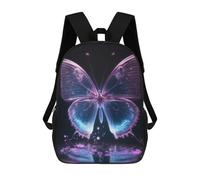 sinyumoney Sacs À Dos Glowing Butterfly Reflection Sac À Dos Scolaire Pour Enfants, Sac D'école Imprimé En 3D Pour Garçons, Élèves Du Primaire Et Du Collège 17inch