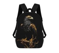 sinyumoney Sacs À Dos Gold Dark Eagle Sac À Dos Scolaire Pour Enfants, Sac D'école Imprimé En 3D Pour Garçons, Élèves Du Primaire Et Du Collège 17inch