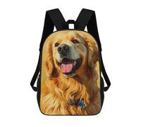 sinyumoney Sacs À Dos Golden Glow Dog Sac À Dos Scolaire Pour Enfants, Sac D'école Imprimé En 3D Pour Garçons, Élèves Du Primaire Et Du Collège 17inch