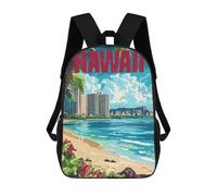 sinyumoney Sacs À Dos Hawaii Beach Sac À Dos Scolaire Pour Enfants, Sac D'école Imprimé En 3D Pour Garçons, Élèves Du Primaire Et Du Collège 17inch