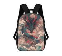 sinyumoney Sacs À Dos Imprimés En 3D 17inch Dragon Waves Japanese Sacs À Dos Pour Enfants, Sacs D'école, Sacs De Voyage Mignons, Sacs À Dos Décontractés Pour Garçons