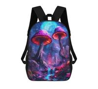sinyumoney Sacs À Dos Imprimés En 3D 17inch Fantasy Mushroom Forest Sacs À Dos Pour Enfants, Sacs D'école, Sacs De Voyage Mignons, Sacs À Dos Décontractés Pour Garçons