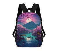 sinyumoney Sacs À Dos Imprimés En 3D 17inch Full Moon The Lake 2 Sacs À Dos Pour Enfants, Sacs D'école, Sacs De Voyage Mignons, Sacs À Dos Décontractés Pour Garçons