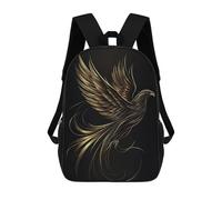 sinyumoney Sacs À Dos Imprimés En 3D 17inch Golden Winged Eagle Sacs À Dos Pour Enfants, Sacs D'école, Sacs De Voyage Mignons, Sacs À Dos Décontractés Pour Garçons