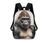 sinyumoney Sacs À Dos Imprimés En 3D 17inch Gorilla Watercolor Sacs À Dos Pour Enfants, Sacs D'école, Sacs De Voyage Mignons, Sacs À Dos Décontractés Pour Garçons