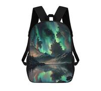 sinyumoney Sacs À Dos Imprimés En 3D 17inch Green Aurora Borealis Sacs À Dos Pour Enfants, Sacs D'école, Sacs De Voyage Mignons, Sacs À Dos Décontractés Pour Garçons
