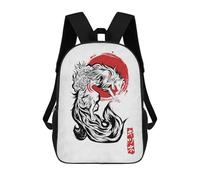 sinyumoney Sacs À Dos Imprimés En 3D 17inch Japanese Kitsune Zen Fox Sacs À Dos Pour Enfants, Sacs D'école, Sacs De Voyage Mignons, Sacs À Dos Décontractés Pour Garçons