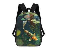 sinyumoney Sacs À Dos Imprimés En 3D 17inch Koi Fish Swimming in Pond Sacs À Dos Pour Enfants, Sacs D'école, Sacs De Voyage Mignons, Sacs À Dos Décontractés Pour Garçons