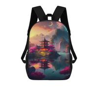 sinyumoney Sacs À Dos Imprimés En 3D 17inch Lake in The Middle Forest Sacs À Dos Pour Enfants, Sacs D'école, Sacs De Voyage Mignons, Sacs À Dos Décontractés Pour Garçons