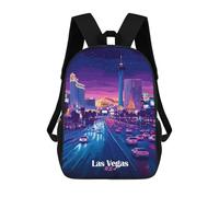 sinyumoney Sacs À Dos Imprimés En 3D 17inch Las Vegas Skyline Night Sacs À Dos Pour Enfants, Sacs D'école, Sacs De Voyage Mignons, Sacs À Dos Décontractés Pour Garçons