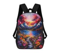 sinyumoney Sacs À Dos Imprimés En 3D 17inch Mountain Lake Sunset Sacs À Dos Pour Enfants, Sacs D'école, Sacs De Voyage Mignons, Sacs À Dos Décontractés Pour Garçons