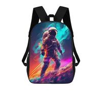 sinyumoney Sacs À Dos Imprimés En 3D 17inch Space Flames Astronaut Sacs À Dos Pour Enfants, Sacs D'école, Sacs De Voyage Mignons, Sacs À Dos Décontractés Pour Garçons