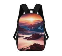 sinyumoney Sacs À Dos Imprimés En 3D 17inch Sunset in The Snowy Sacs À Dos Pour Enfants, Sacs D'école, Sacs De Voyage Mignons, Sacs À Dos Décontractés Pour Garçons