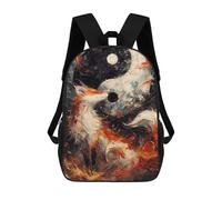 sinyumoney Sacs À Dos Imprimés En 3D 17inch The Fox Yin And Yang Sacs À Dos Pour Enfants, Sacs D'école, Sacs De Voyage Mignons, Sacs À Dos Décontractés Pour Garçons