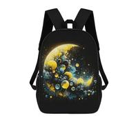 sinyumoney Sacs À Dos Imprimés En 3D 17inch The Moon And The Bubbles Sacs À Dos Pour Enfants, Sacs D'école, Sacs De Voyage Mignons, Sacs À Dos Décontractés Pour Garçons